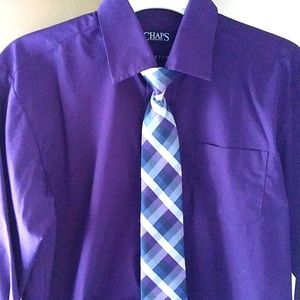 CHAPS boys dress shirt with tie size 12